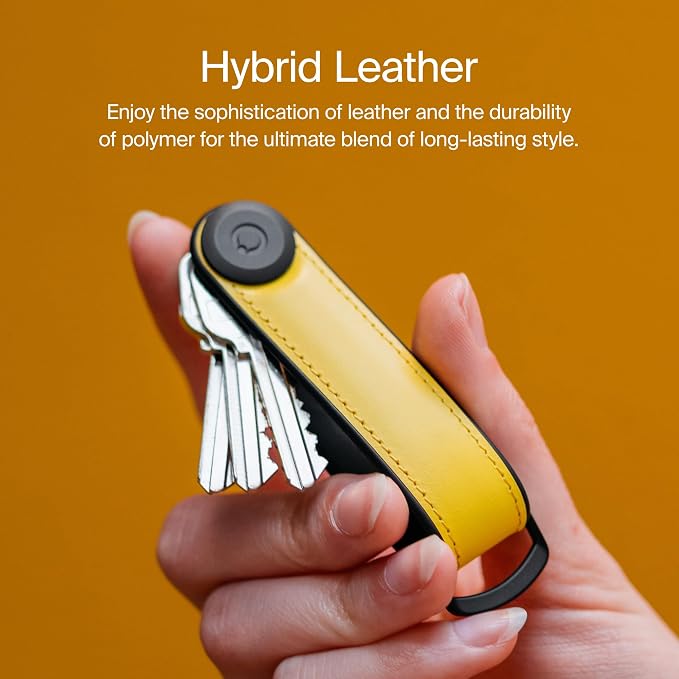 Orbitkey Key Organizer Hybrid Leather | Premium Nappa leather & TPU, Stainless - Image 2