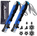 BISINNA Collapsible Trekking Hiking Poles- 2 Pack Folding Aluminum Walking by BISINNA