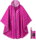 Rain Poncho Jacket Coat Hooded Zipper Style by salamra
