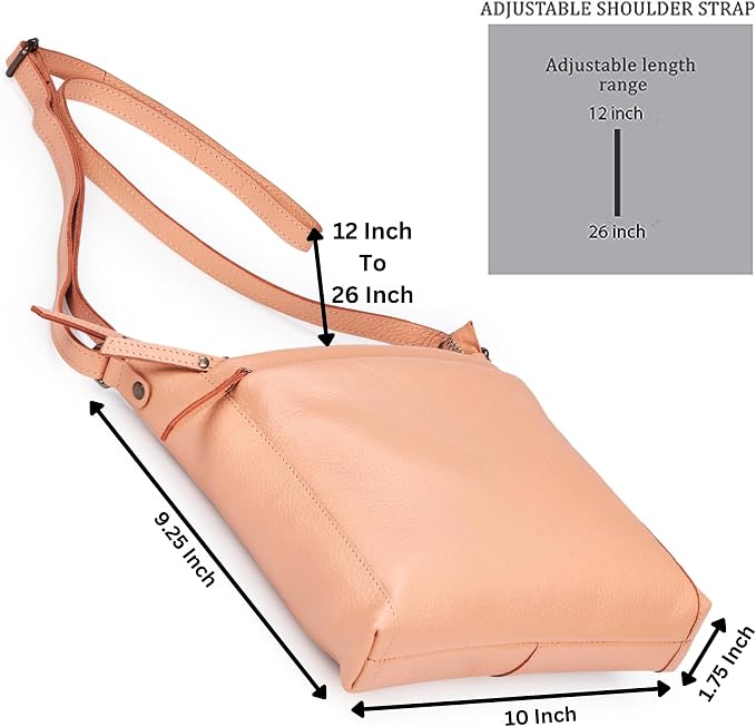 Small Soft Genuine Leather Crossbody Purse Women’s Sling Crossover Shoulder - Image 2
