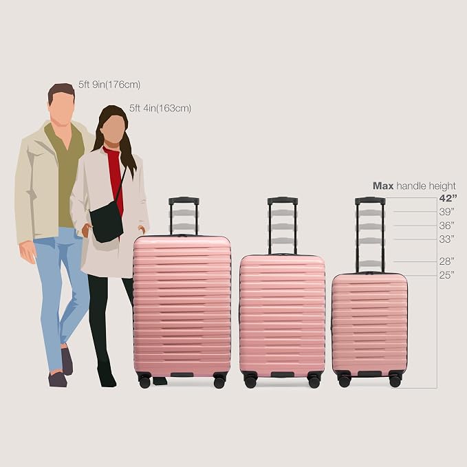 U.S. Traveler Boren Polycarbonate Hardside Rugged Travel Suitcase Luggage - Image 8
