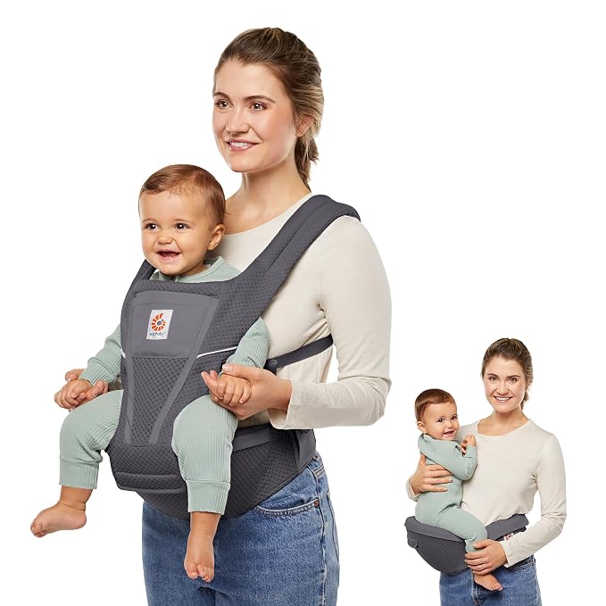 Ergobaby Alta Hip Seat All-Position Breathable Mesh Hip Seat & Carrier by Ergobaby