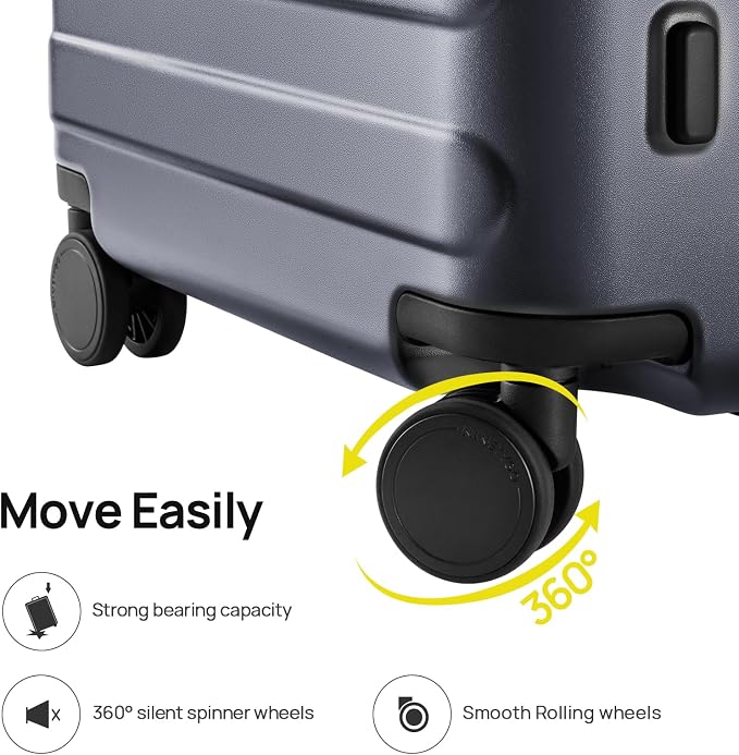 Carry on Luggage 22 X 14 X 9 Airline Approved, 20 Inch Luggage - Image 8