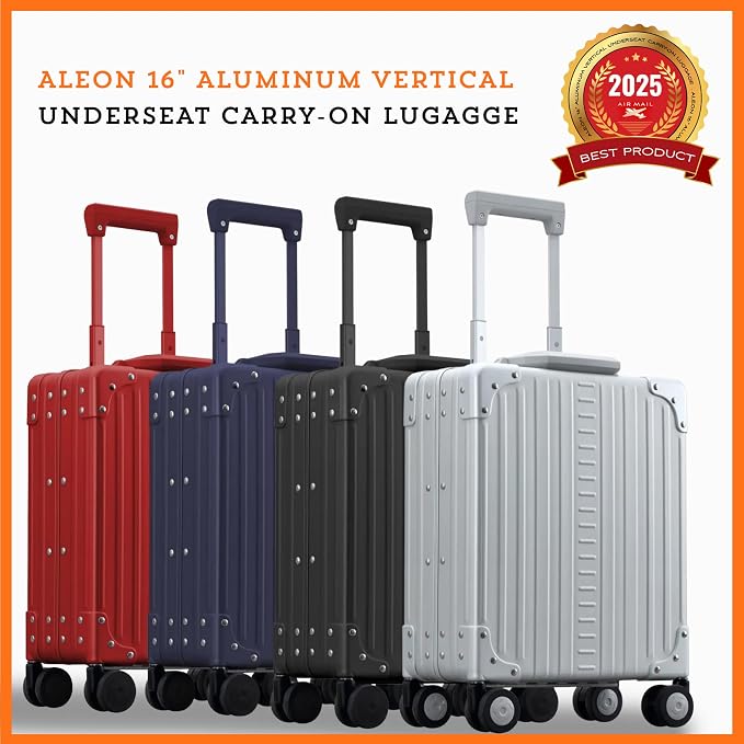 Aleon 16” Aluminum Vertical Underseat Carry-On Luggage - Image 4