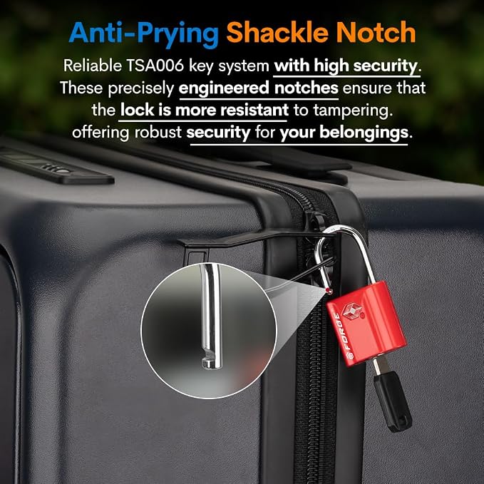 TSA Approved Luggage Locks, Ultra-Secure Dimple Key Travel Locks - Image 3