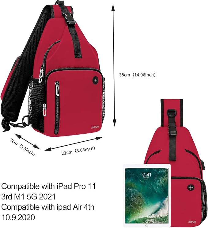 MOSISO Sling Backpack Bag, Crossbody Shoulder Bag Travel Hiking Daypack Chest - Image 5