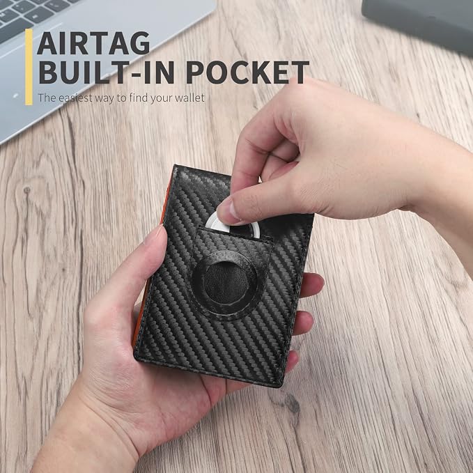 RUNBOX Airtag Wallet Men, Slim but Spacious Wallet - Image 3