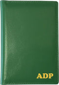 Personalized Monogrammed Emerald Green Leather RFID Passport Wallet by 123CheapChecks