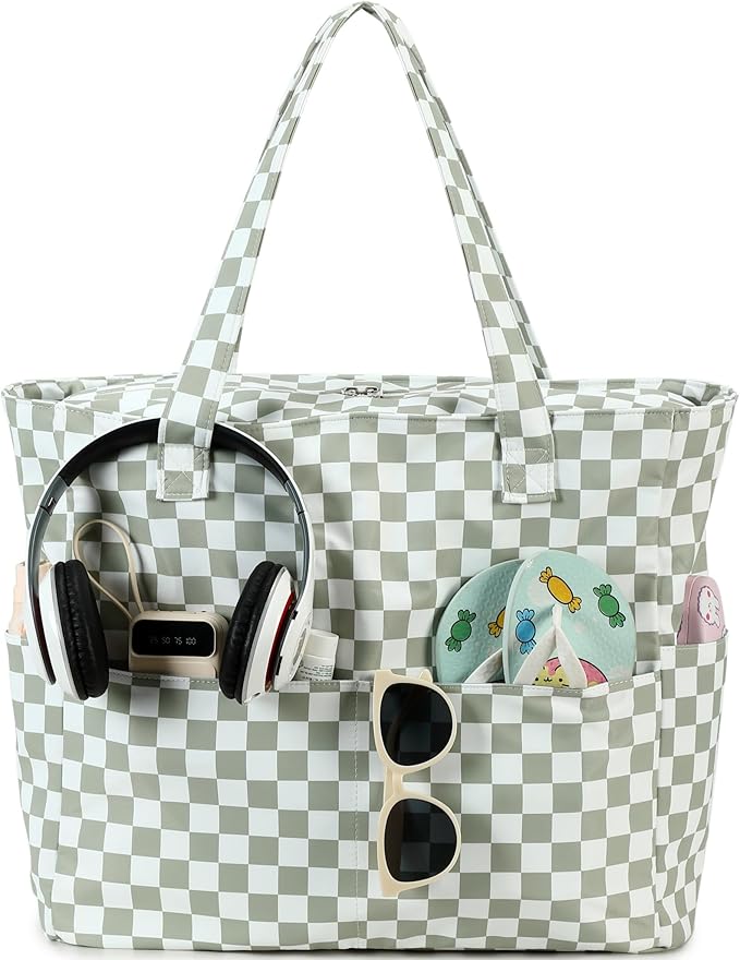 LEDAOU Beach Bag Waterproof Sandproof Women Tote Bag Pool Bag by LEDAOU
