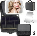 Makeup Bag with Removable Lighted Mirror, Travel Make up Bag with Lights by Jadazror