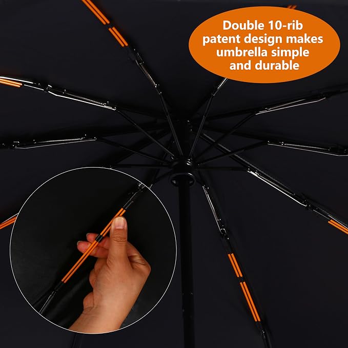 46 Inch Compact Umbrellas for Rain - Image 3