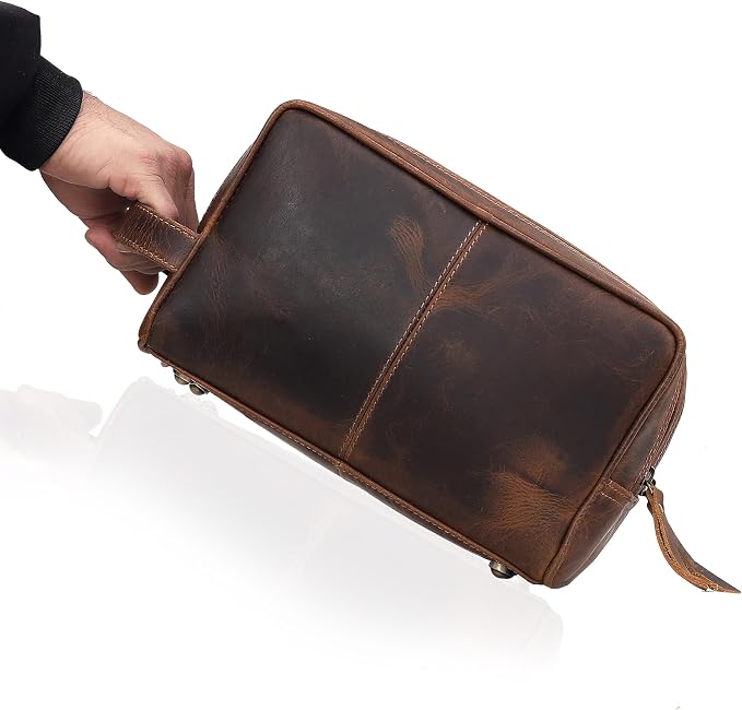 VC VINTAGE COUTURE Leather Toiletry Bag - Image 2