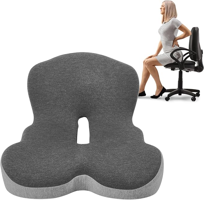 Buttocks Cushion for Office Chair Memory Foam Seat Pad for Butt Support by OuYezy