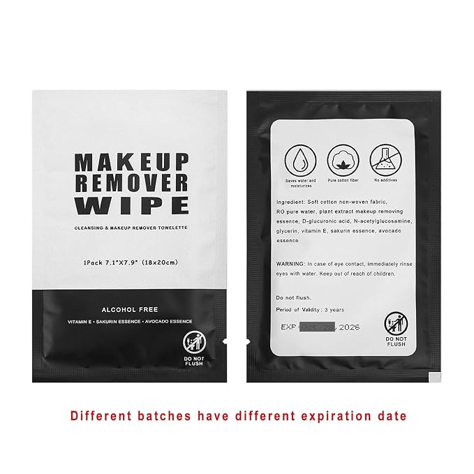 100 Makeup Remover Wipes Bulk Individually Wrapped Makeup Wipes Single Makeup - Image 4