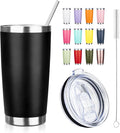 20oz Tumbler with Straw and Brush, Stainless Steel Vacuum Insulated tumbler by Unknown
