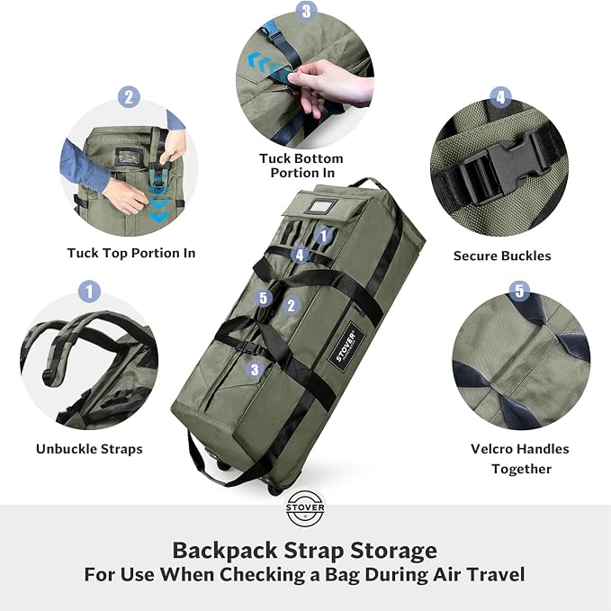 STOVER 100L Rolling Duffel Bag - Image 9