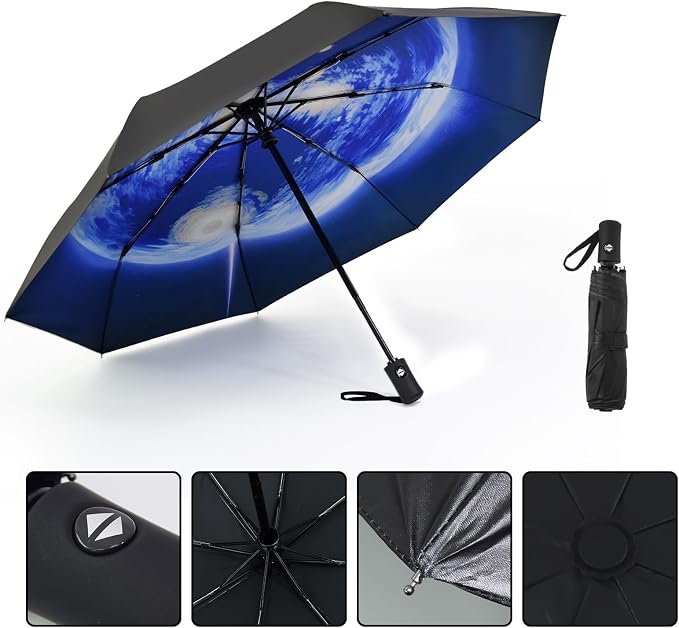 SY COMPACT Travel Umbrella Windproof Automatic Umbrellas Small Compact UV Sun - Image 3