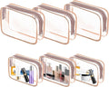 AURUZA 6 Pack Travel Toiletry Bag, TSA Approved Cosmetic Bag by AURUZA