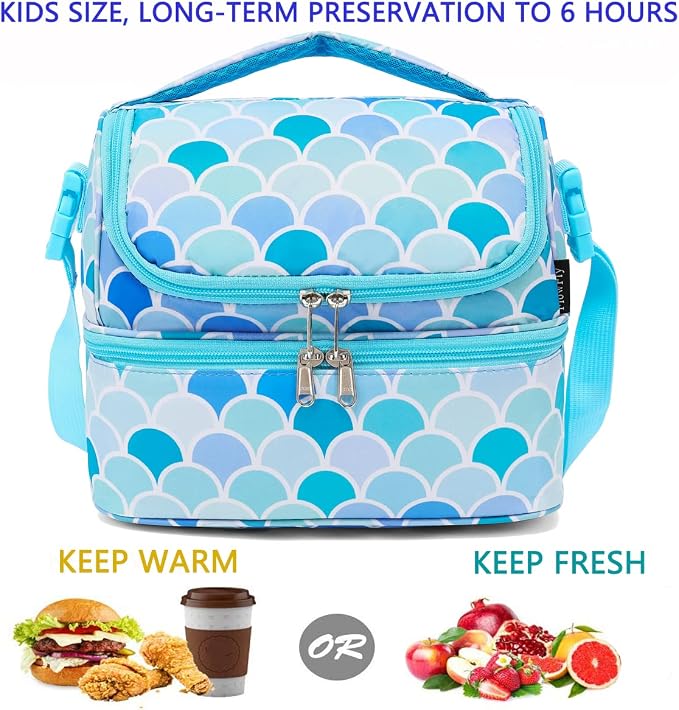 FlowFly Double Decker Cooler Insulated Lunch Bag Large Tote - Image 2