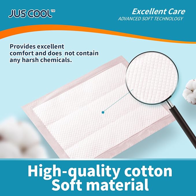 JUS COOL Incontinence Bed Pads 30”x 36” Disposable Baby Changing Pads, - Image 2