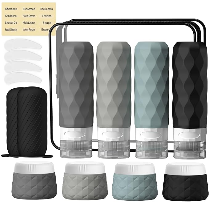 16Pack Travel Bottles for Toiletries, TSA Approved Travel Size Toiletries by Silevoler