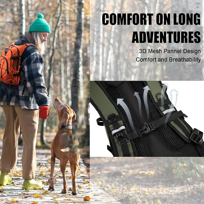 Hydration Backpack Pack with 2L Water Bladder 18L Hiking Backpack Women Men - Image 5