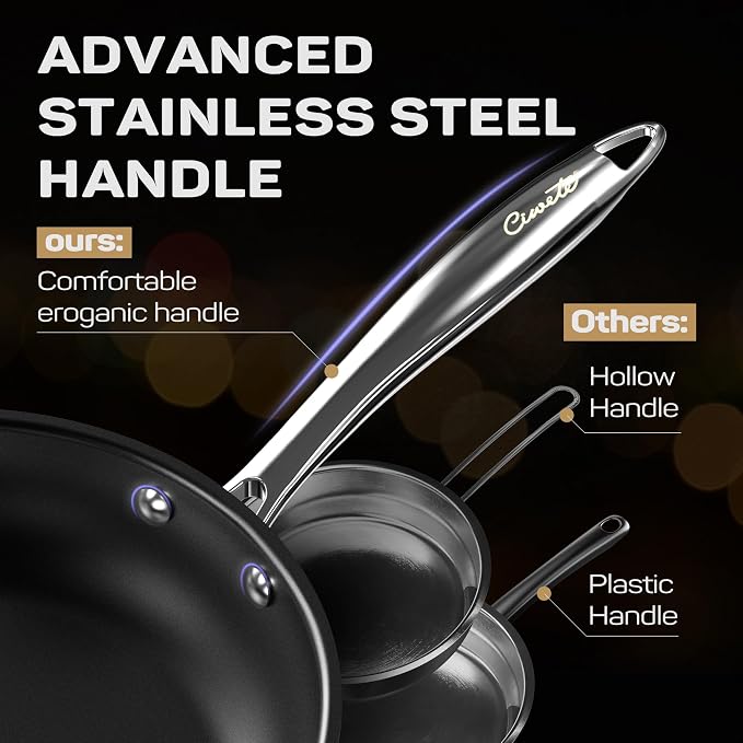 Stainless Steel Nonstick Pots and Pans Set - Image 3