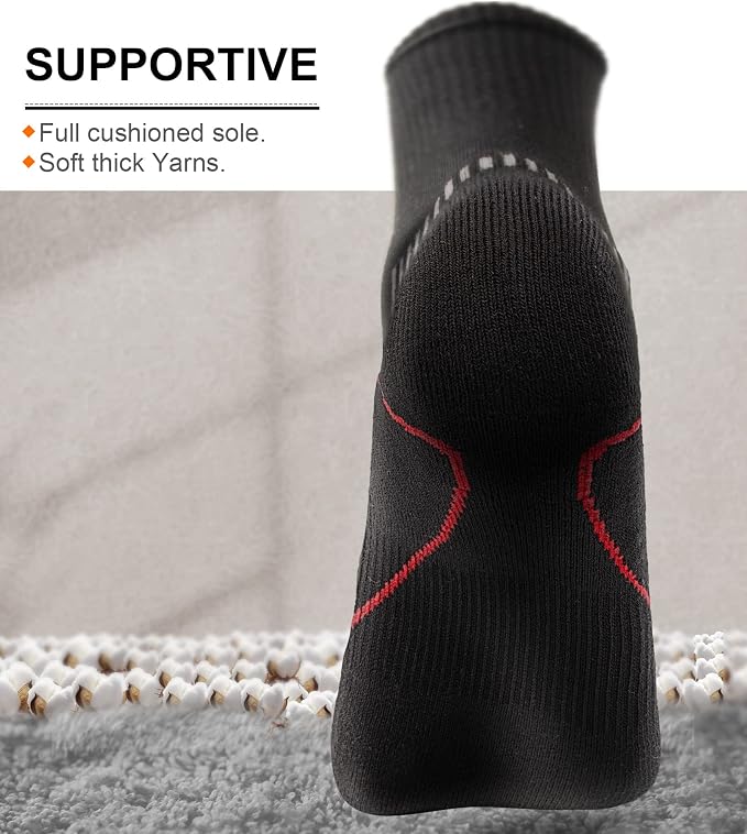BULLIANT Compression Socks for Men 6Pairs, Athletic Crew Socks Cushioned For - Image 3