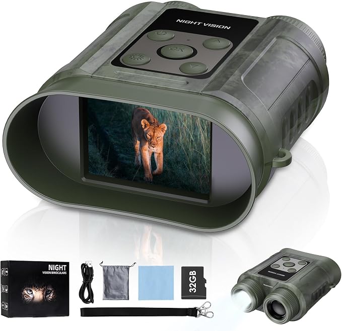 Night Vision Goggles, Compact Night Vision Binoculars, 32GB Card Included by TizycodNightVisionBinocular