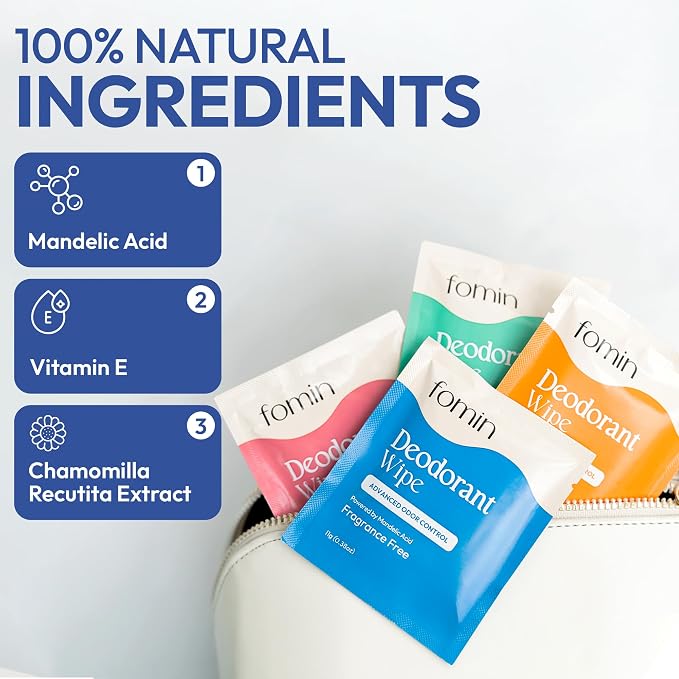 FOMIN Acidified Travel Deodorant Wipes - Image 6