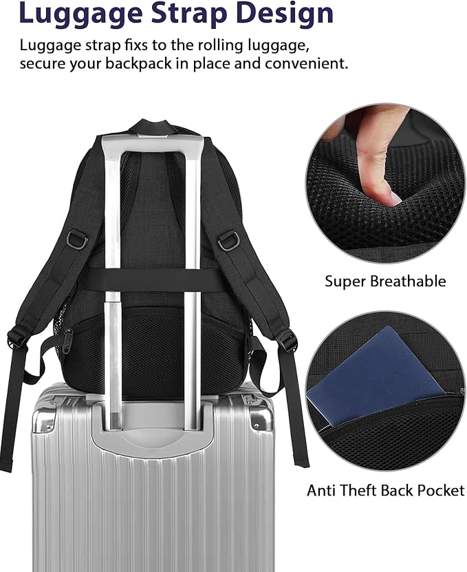 MATEIN 17 Inch Backpack for Men, Professional Work Office Laptop Backpack - Image 3