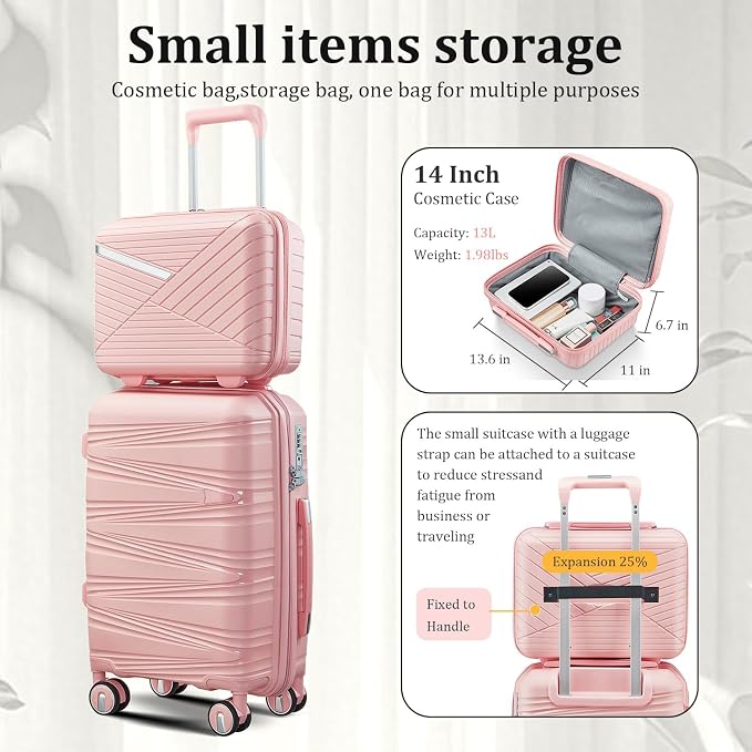 4-Piece Expandable Hardshell Luggage Set - Image 6