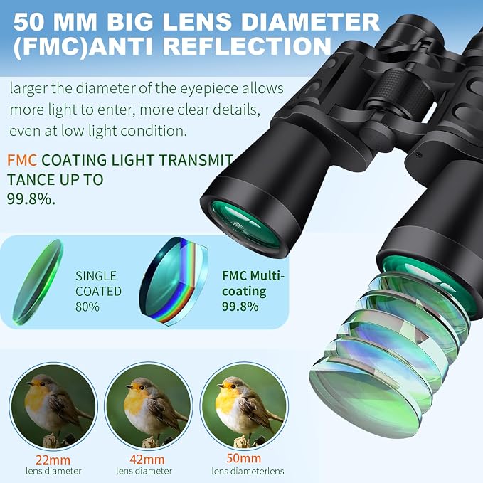 20X50 Binoculars for Adults High Powered- Large View - Image 4