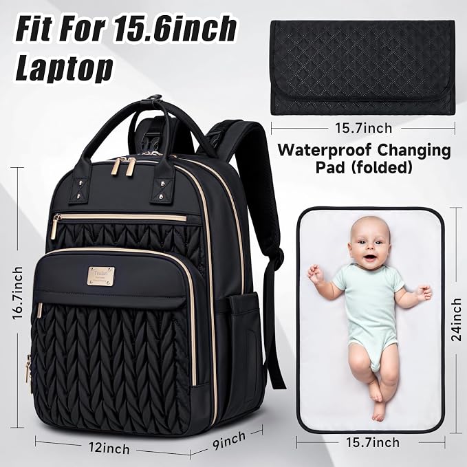 Diaper Bag Backpack, Stylish Baby Diaper Bag, Waterproof Travel Diaper - Image 2