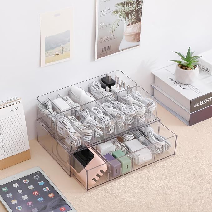 Yesesion 2 Pack Plastic Cable Management Box - Image 8