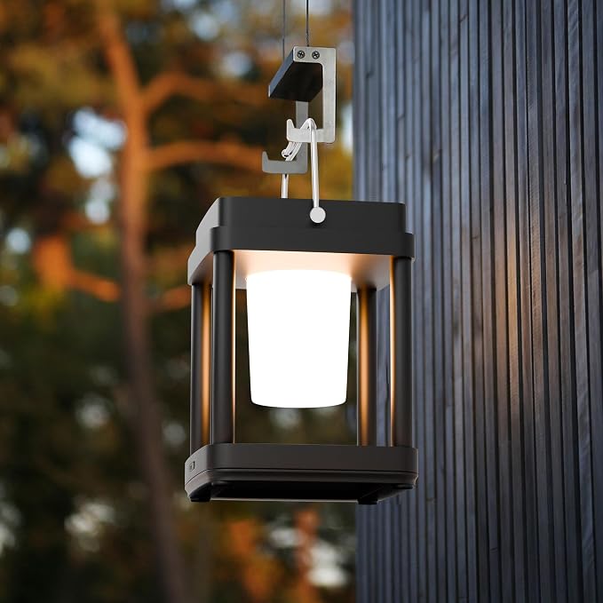 Solar Lantern Outdoor Table Lamp, Touch Control Outdoor Cordless Lantern - Image 8