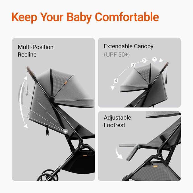 Lightweight Baby Travel Stroller - Image 7
