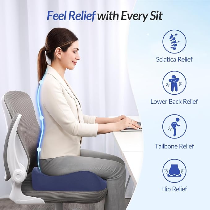 ZIKEE Pioneering Seat Cushion for Pressure Relief, Ergonomic Office Chair - Image 4