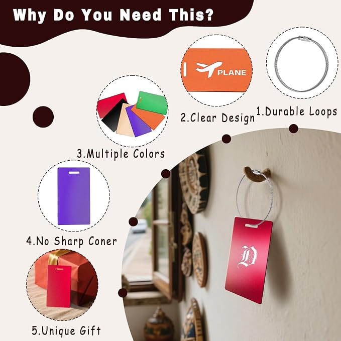 4 pcs Personalized Luggage Tags - Image 5