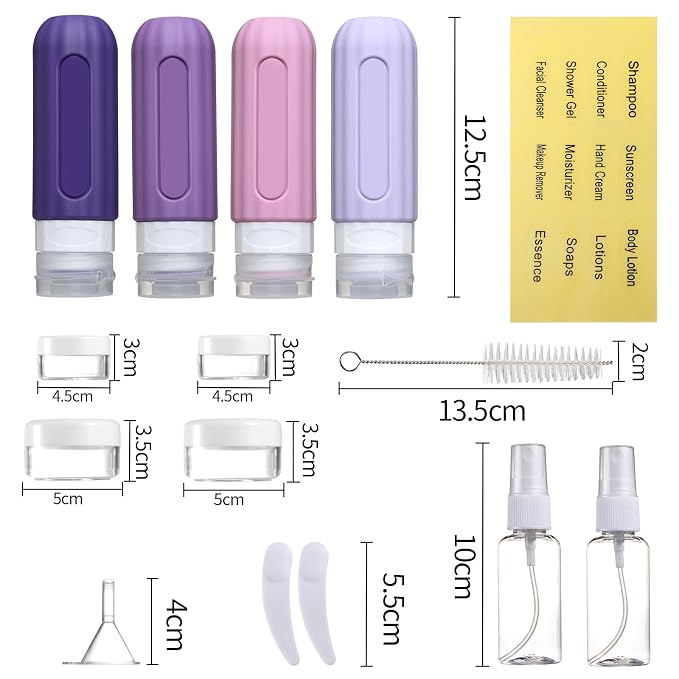 16 Pack Travel Bottles Set for Toiletries, Leakproof Travel Containers for - Image 7