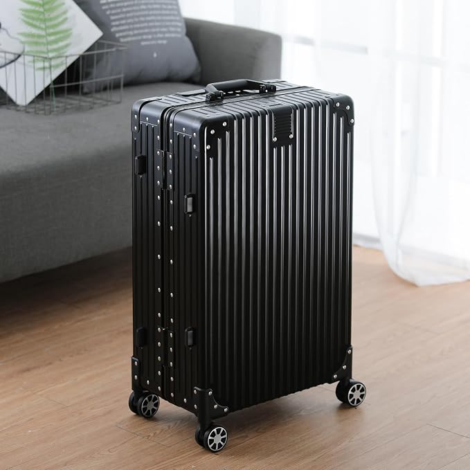 Metal All Aluminum Carry-on Luggage TSA Customs Lock Zipperless Silent Rotary - Image 8