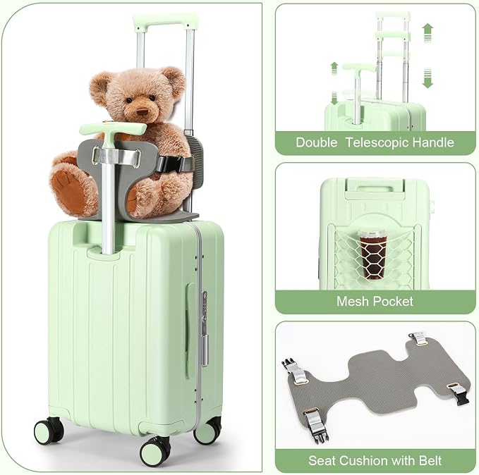 MRPLUM Carry On Luggage Double Handle Suitcase - Image 3