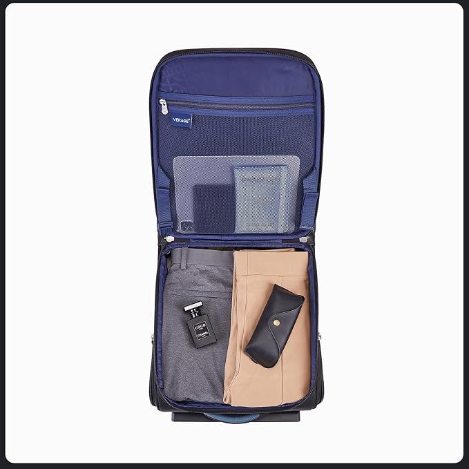 Verage Carry On Luggage with Wheels, 15 Inch Underseat Spinner Luggage Pro - Image 9