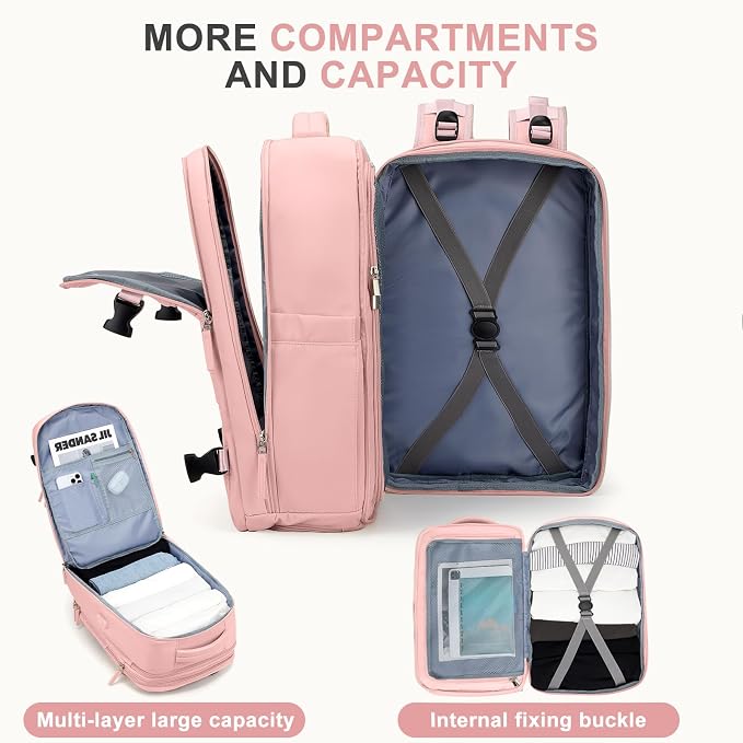 coowoz Large Travel Backpack For Women Men, Carry On Backpack, Hiking Backpack - Image 4