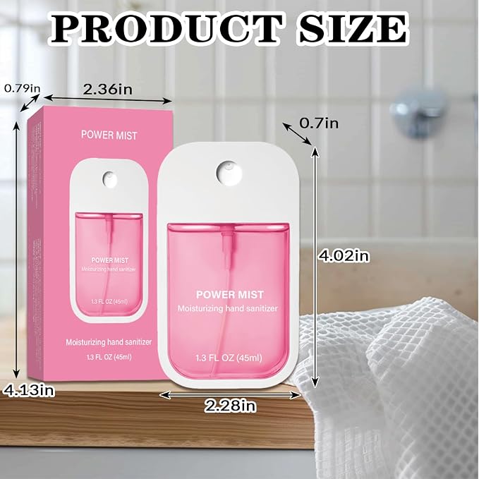 Power Mist Hydrating Hand Sanitizer Spray, Portable Travel-Size Hand Sanitizer - Image 7