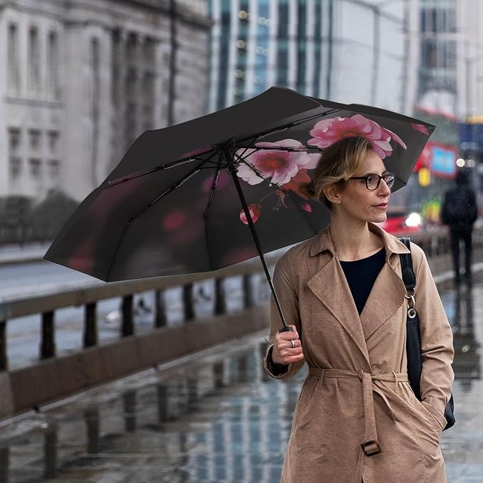 LLanxiry Compact Travel Umbrella, Mini Windproof Umbrellas - Image 7