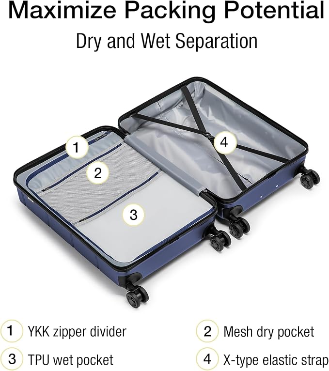 KYME Carry On Luggage 22x14x9 Airline Approved - Image 3