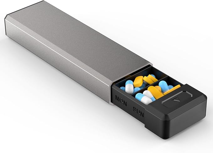 HEIYING Pill Organizer with Aluminum Shell by HEIYING