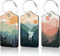 Sunset Landscape Luggage Tag for Suitcase, Mountain Tree Design by Unknown