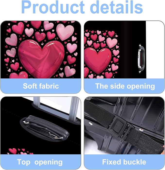Luggage Cover Washable Suitcase Protector Anti-Scratch, Stretchable Fit - Image 3